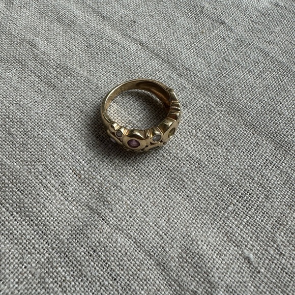 Gold Floral Cluster Ring - Picture 3 of 9